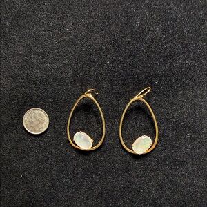 Ippolita 18k Gold Teardrop Earrings with Opalescent Accents